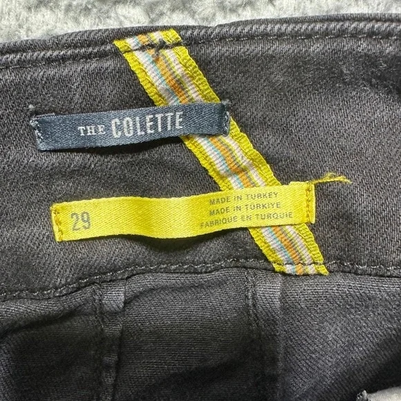 Maeve Anthropologie The Colette Wide Leg Pants Black Cropped High Rise Size 29 - Picture 4 of 11